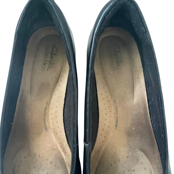 Clarks Women's Black Patent Flats Size 9 - Picture 5 of 9